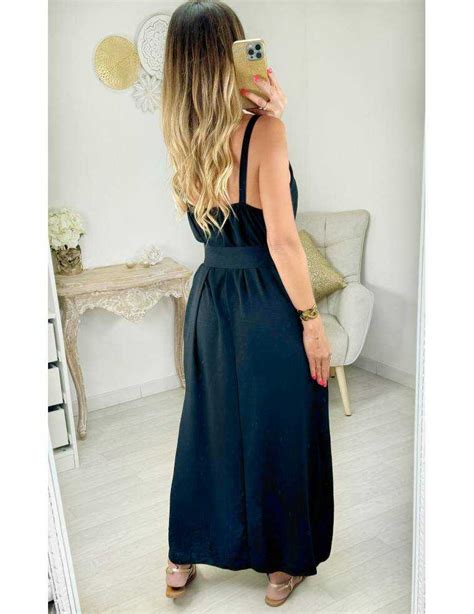 Robe Longue Fendue Noire