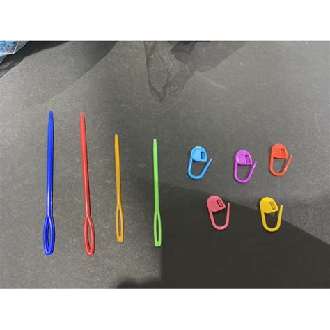 Plastic Yarn Needles And Stitch Marker Safety Pin Set 9 Pcs Shopee