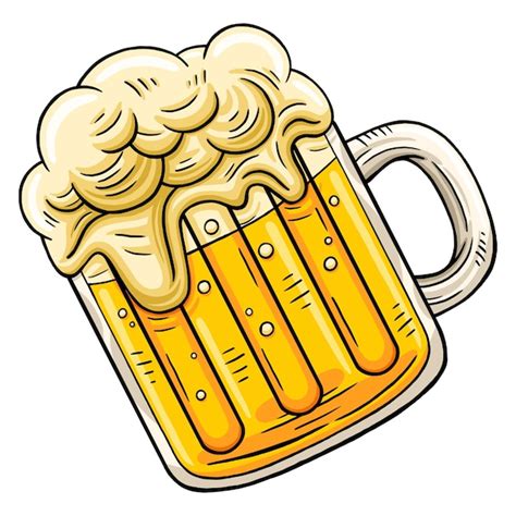 Vaso De Cerveza En Ilustraci N Vectorial Vector Premium