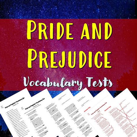 Pride And Prejudice Vocabulary Lists And Quizzes Teacherstrading