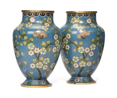 A Pair Of Chinese CloisonnÉ Enamel Vases Christie S