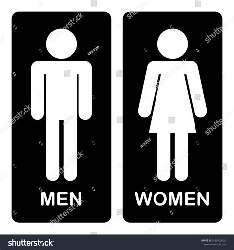 Male Female Toilet Restroom Sign Logo Stock Vector (Royalty Free ...