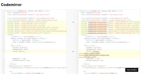 Codemirror Diff Forked Codesandbox