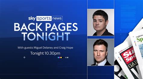 Sky Sports News on Twitter: "1️⃣ HOUR TO GO⏰ Don't miss 'Back Pages ...