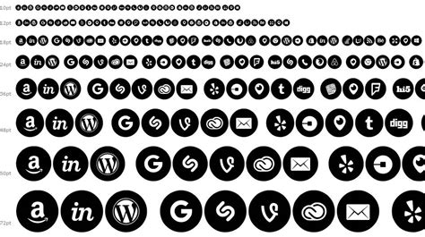 Social Media Circled Font By Woodcutter Fontriver