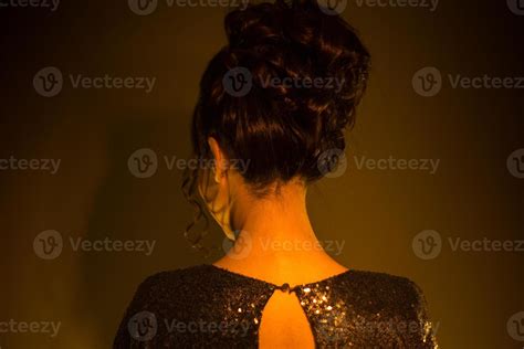 Lovely Adult Brunette Girl With Beautiful Hairstyle Posing Stock Photo At Vecteezy