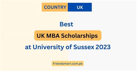 Uk Mba Scholarships At University Of Sussex 2023 Apply Now