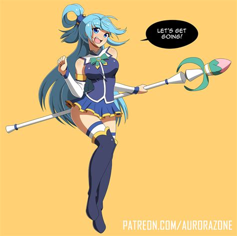 Aqua Konosuba Ecchi Hentai Fanart Cute By AuroraZone Hentai Foundry