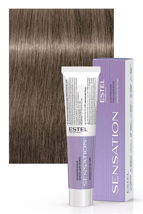 Estel Sensation DeLuxe 8/17 Безаммиачная крем-краска для волос - светло ...