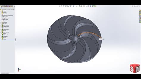 End Suction Pump Impeller Solidworks Tutorial Youtube