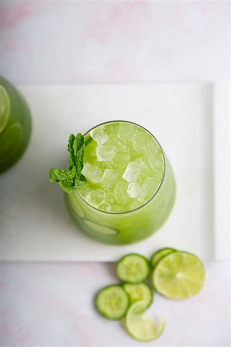 Receta Refrescante De Agua Fresca De Pepino Con Lim N Y Menta Bebida