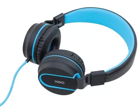 Headphone Oex Neon Azul Microfone Dobrável Hs106 Entrada P2 Cor Incolor