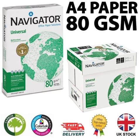 Navigator Universal A4 Paper 80gsm 80gsm White 1 2 3 4 5 Reams Ebay