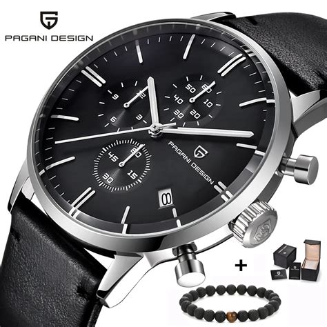 Top Brand Luxury Pagani Design Chronograph Leather Men S Watches Quartz