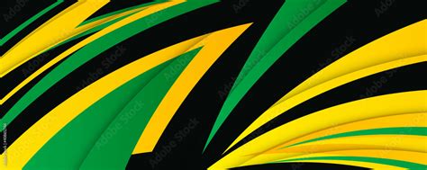 Abstract green yellow black orange vector background with stripes ...