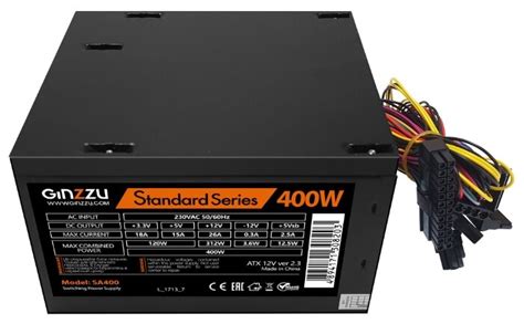 Купить блок питания ginzzu sa400 atx черный в Енакиево, ДНР, цены, фото ...