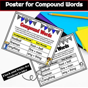 Compound Words Two Syllable Task Cards Digital Print Teaching With