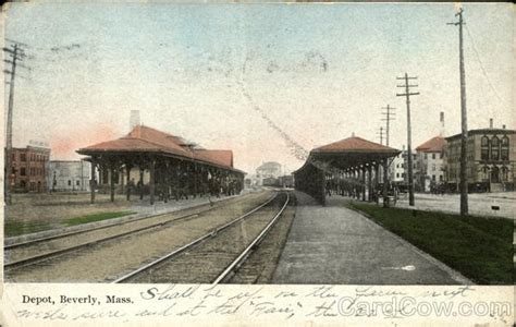 Railway Depot Beverly, MA Postcard