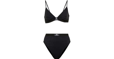 Balenciaga Synthetic Sporty Bikini In Black Lyst Canada