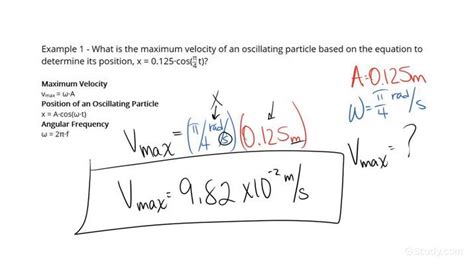 How To Calculate The Maximum Velocity Of An Oscillating Particle