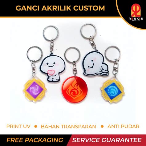 Jual Gantungan Kunci Akrilik Transparan Custom Indonesia Shopee Indonesia