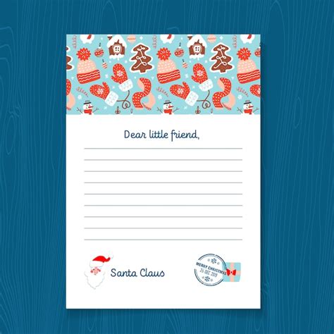 Premium Vector Response Letter From Santa Claus Template