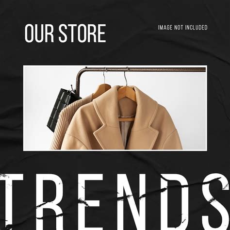 Premium PSD Psd Fashion Trend With Black Background Instagram Post