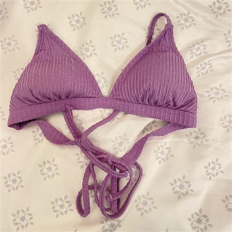 Sparkly Purple Bikini Top Size S No Pay Pal Depop