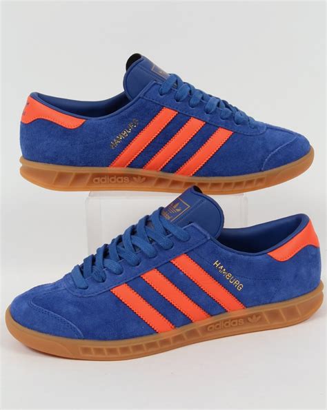 Adidas Hamburg Trainers Royal Blue Orange Dublin Originals Shoes