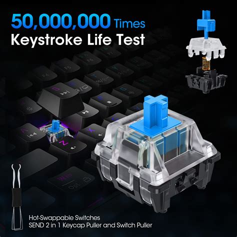 Snapklik.com : KOORUI 60% Gaming Keyboards, 61 Keys Wired Ultra-Compact ... 