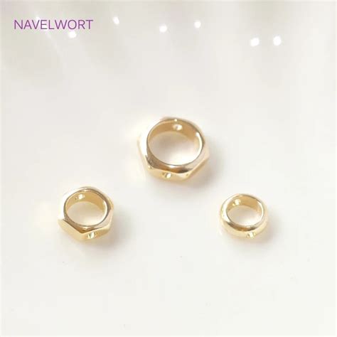 10 20pcs Wholesale 18k Gold Plated Spacer Beads Ring Connector Double