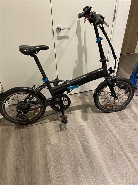 20 Inch Electric Folding Bike Btwin 500e Greyblack Folding Bikes