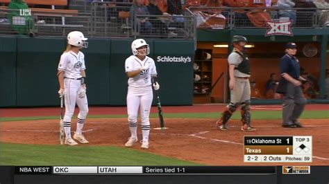 Oklahoma State Vs Texas Softball Highlights Apr 20 Game 2 YouTube