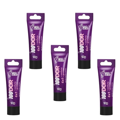 FORSEXY 100DOR GEL PARA SEXO ANAL SEM DOR ANESTÉSICO 18G KIT 05 UNIDADES Tulipa