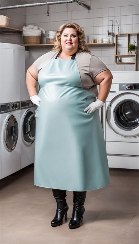 Ssbbw In Latex Apron Ssbbw Plus Size Women Latex Apron Rubber