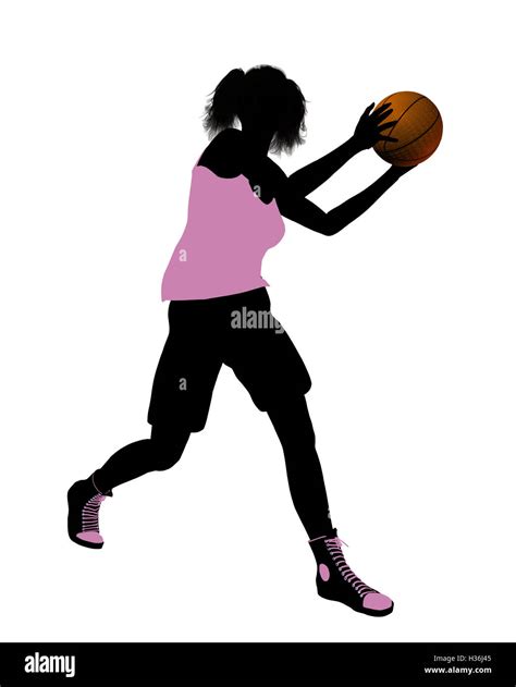 Female Basketball Player Illustration Silhouette Stock Photo Alamy