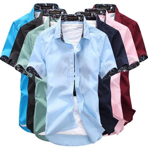 Men Solid Shirts Casual Business Shirt - Latestshirt.com