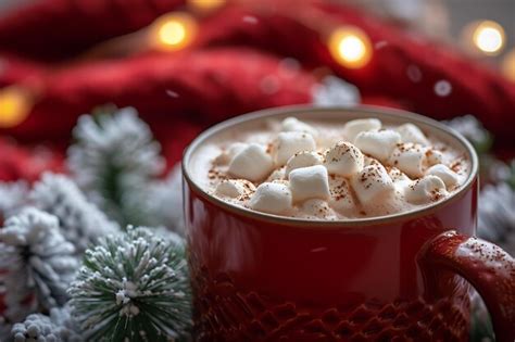 Premium Photo Mug Of Hot Cocoa With Marshmallow