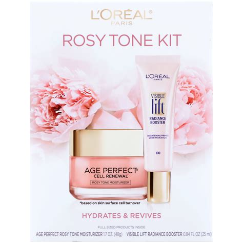 Loreal Paris Skin Care Table Kit With Rosy Tone Face Moisturizer