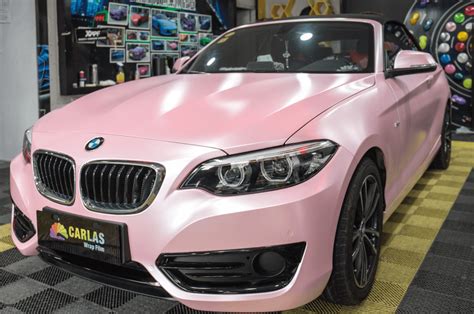 Light Pink Matte Metallic Vinyl Car Wrap | Sakura Pink Color Vinyl Film ...