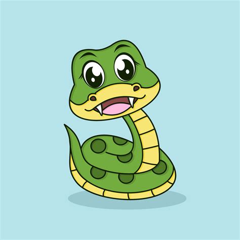 Cute Snake Cartoon Vector Illustration Cute Snake Cartoon Character ...