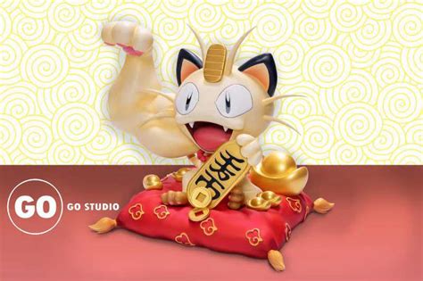 Go Studio Muscle Meowth Fortune Cat Pokemon