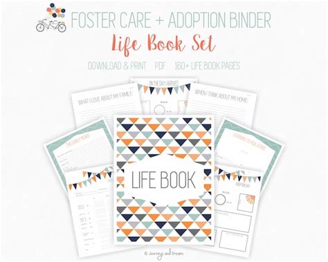 Foster Care Adoption Life Book Binder 160 Pages 8 5 X Etsy