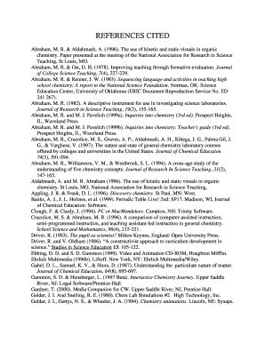 Fillable Online Genchem1 Chem Okstate REFERENCES CITED Oklahoma State