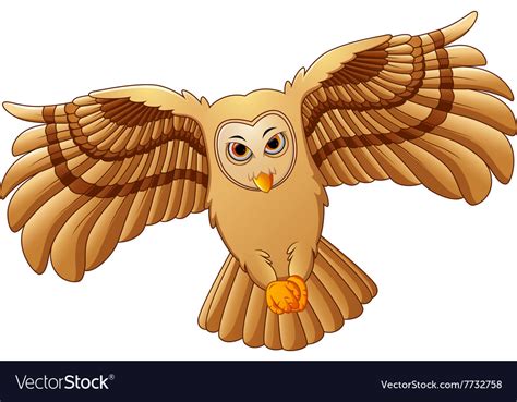 Cartoon Flying Owl