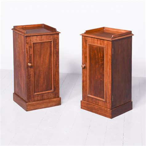 Rare Original Pair Of William IV Mahogany Bedside Lockers Georgian