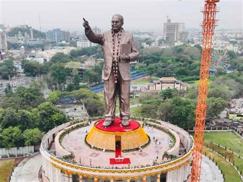 Telangana KCR Unveils 125 Feet Tall Statue Of Dr BR Ambedkar The