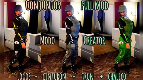 Conjunto Full Mod Gta V Modded Outffits Chica Gta V Ps Logos Joggers