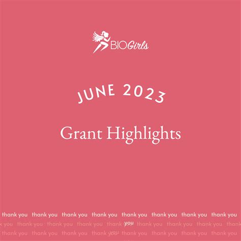 June 2023 Grant Highlights — BIO Girls