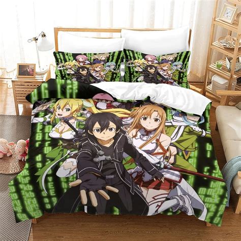 Sword Art Online D Housses De Couette Anime Personnages Th Me Housse